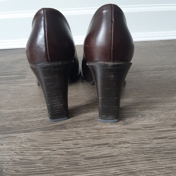 Gucci women's brown heel shoes. Square toe. size 8 Y2K - Picture 6 of 10